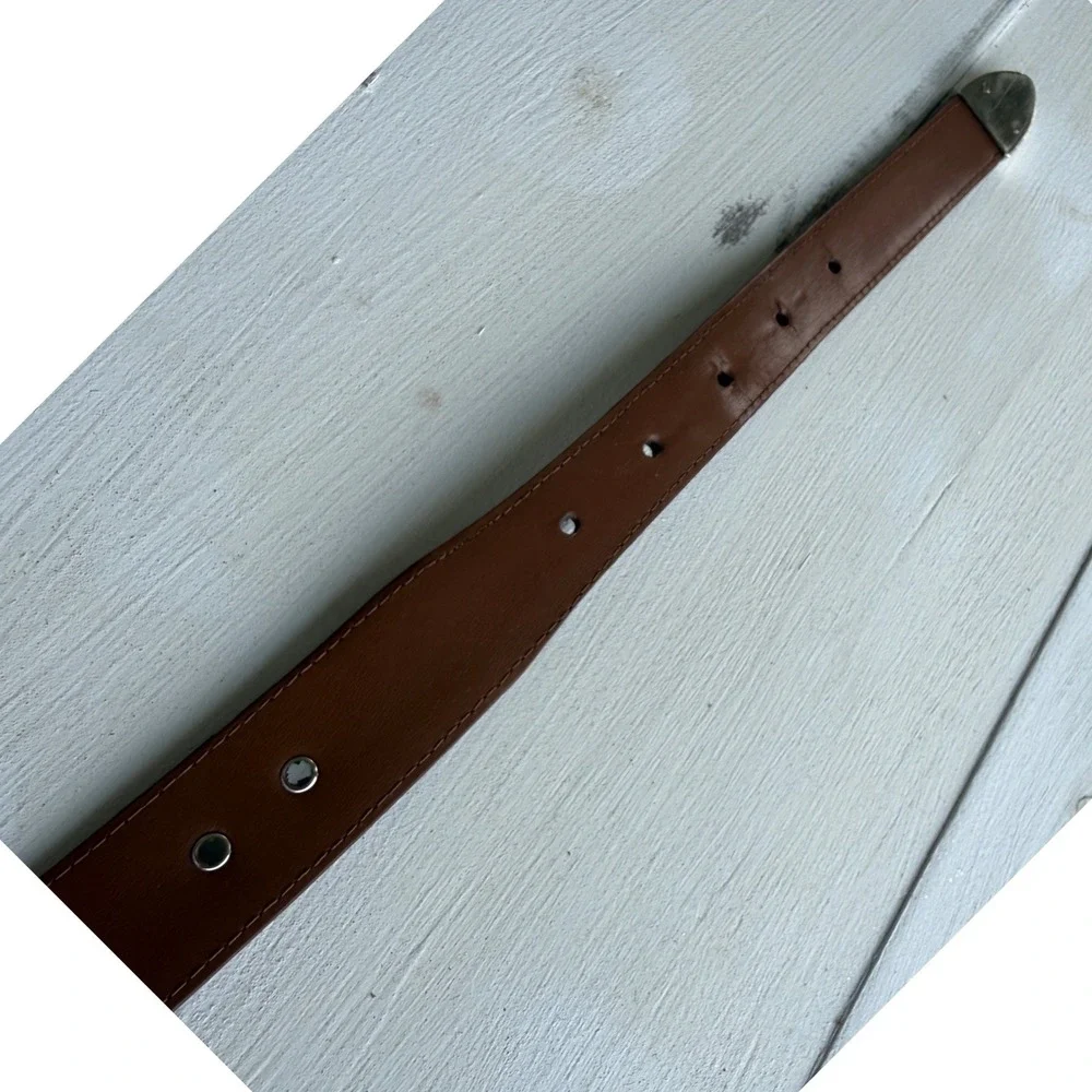 Greg Norman Mens Brown Woven Leather Belt GNS5AB12-214 Size 40/100